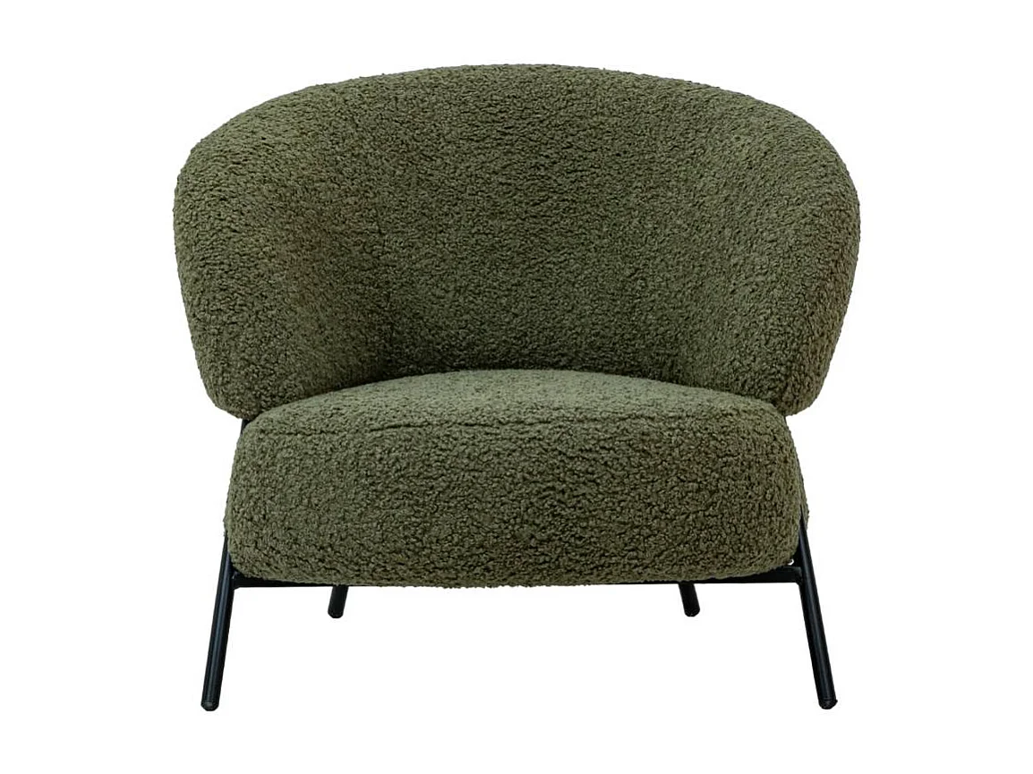 Fauteuil en tissu bouclette Aaron