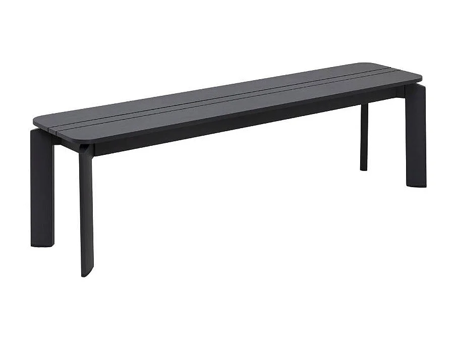 Banc de jardin en aluminium gris Apollon