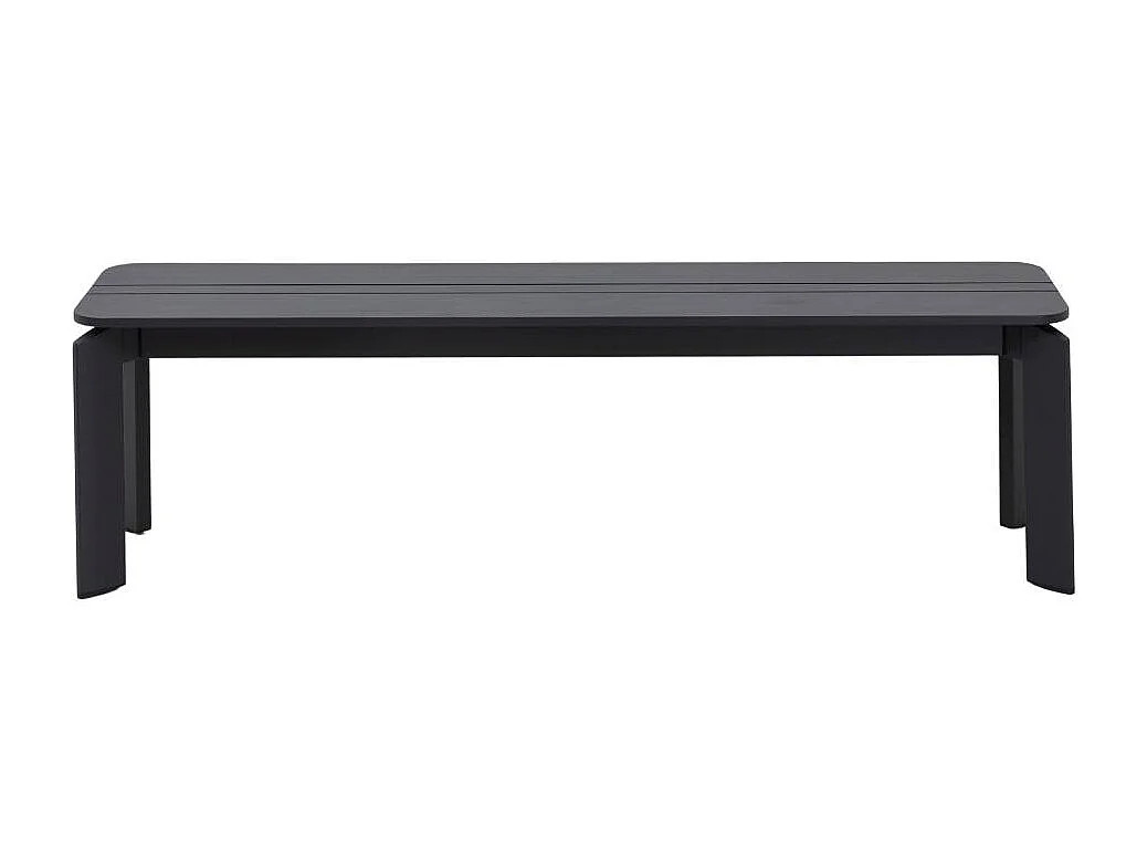 Banc de jardin en aluminium gris Apollon