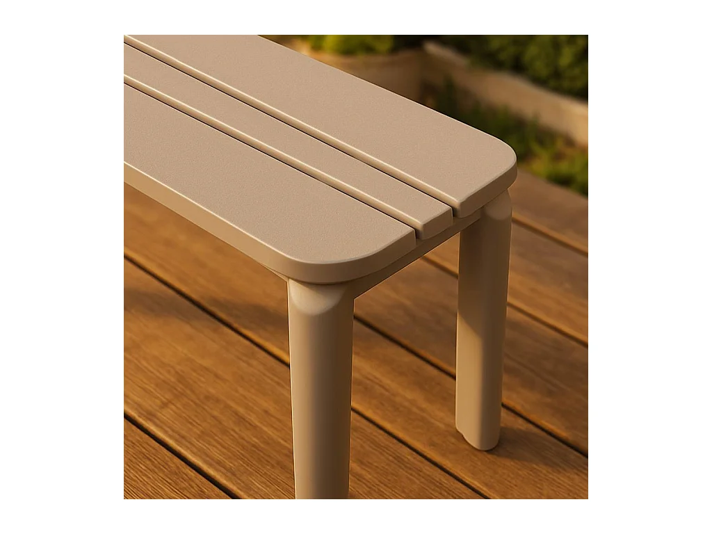 Banc en aluminium taupe Apollon