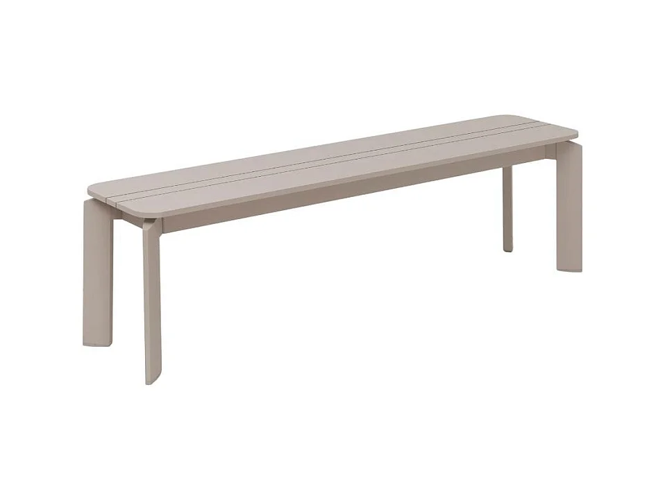 Banco en aluminio taupe Apollo