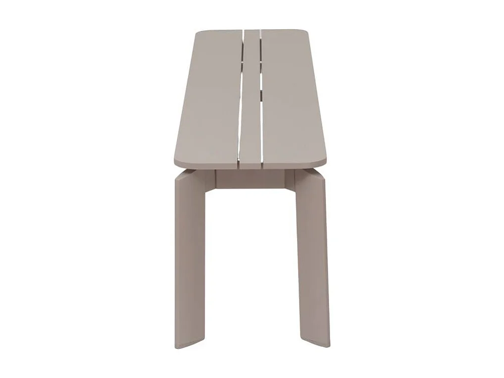 Banco en aluminio taupe Apollo