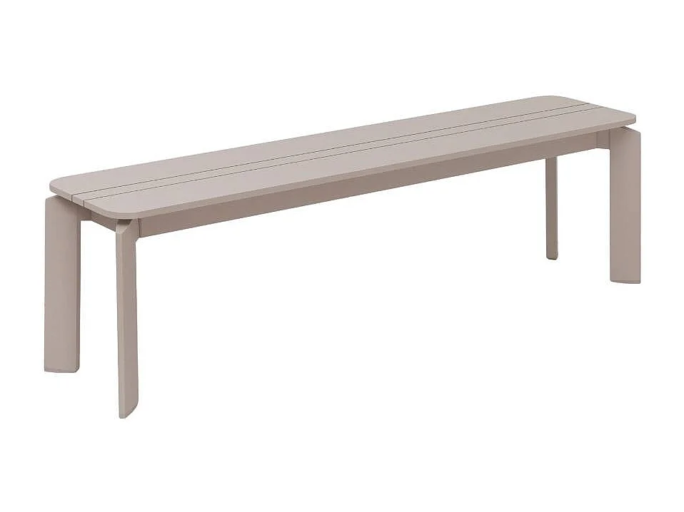 Banc de jardin en aluminium taupe Apollon
