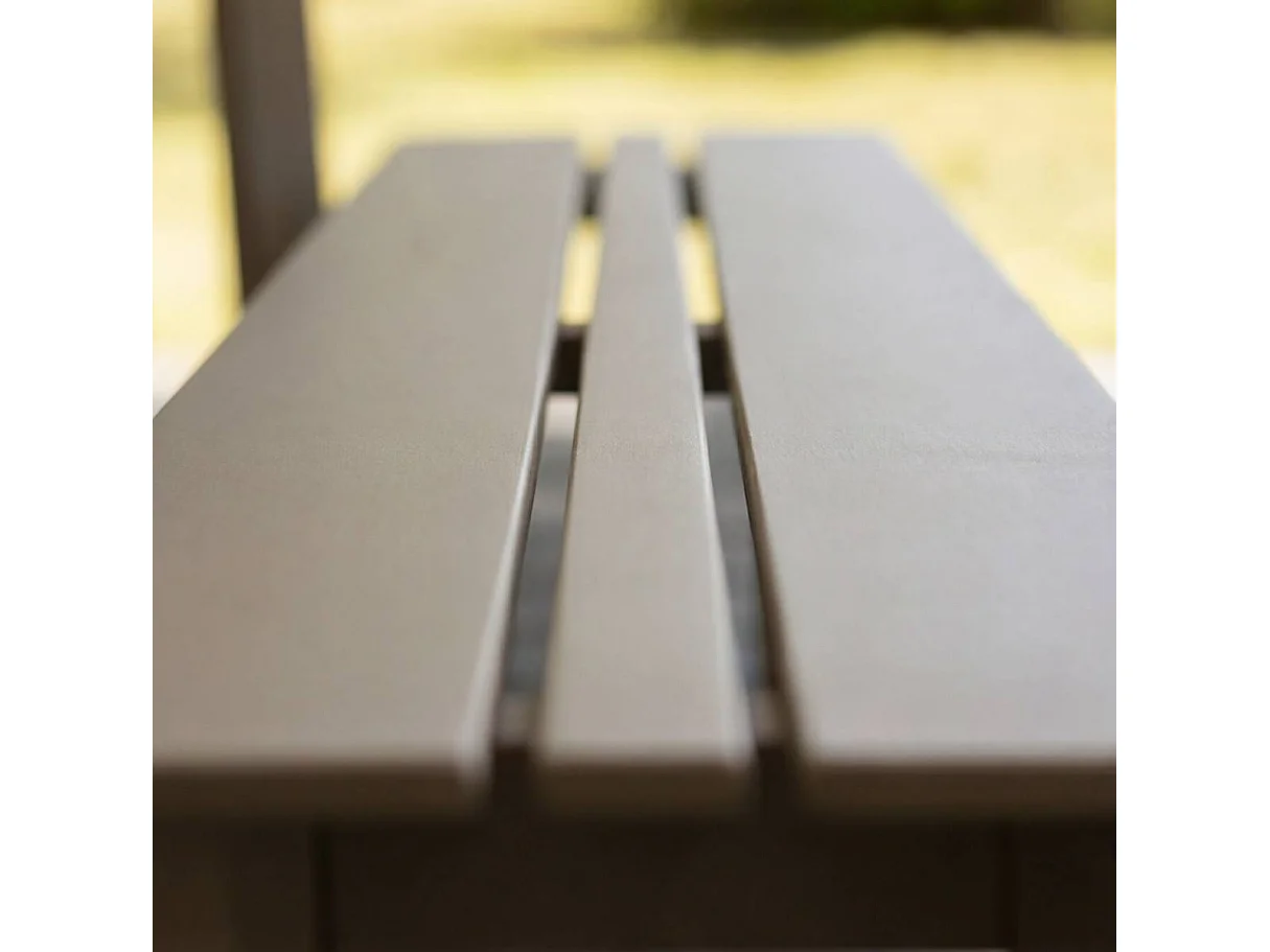 Banc de jardin en aluminium taupe Apollon