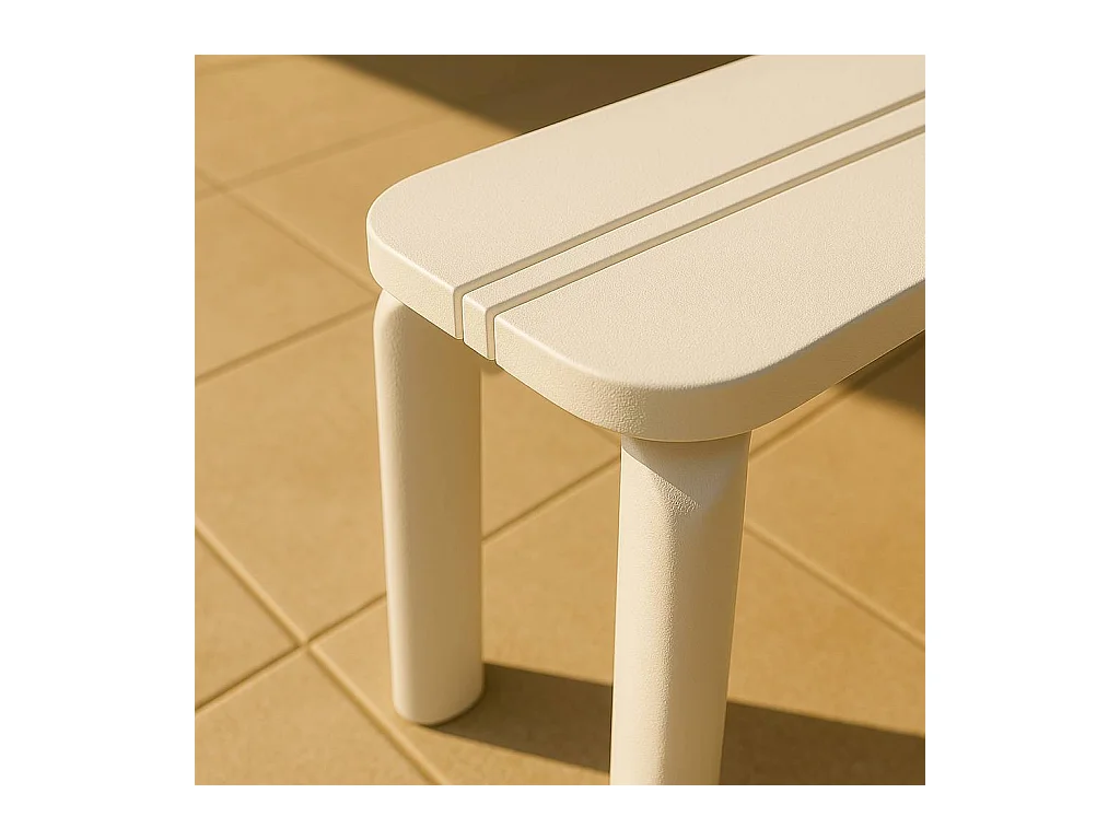 Banc en aluminium blanc Apollon