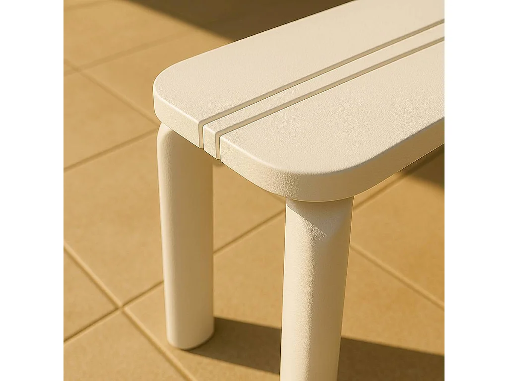 Banco en blanco aluminio Apollo