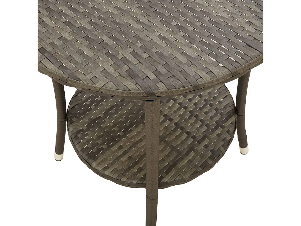 Chaises inclinables de jardin lot de 2 et table résine tressée