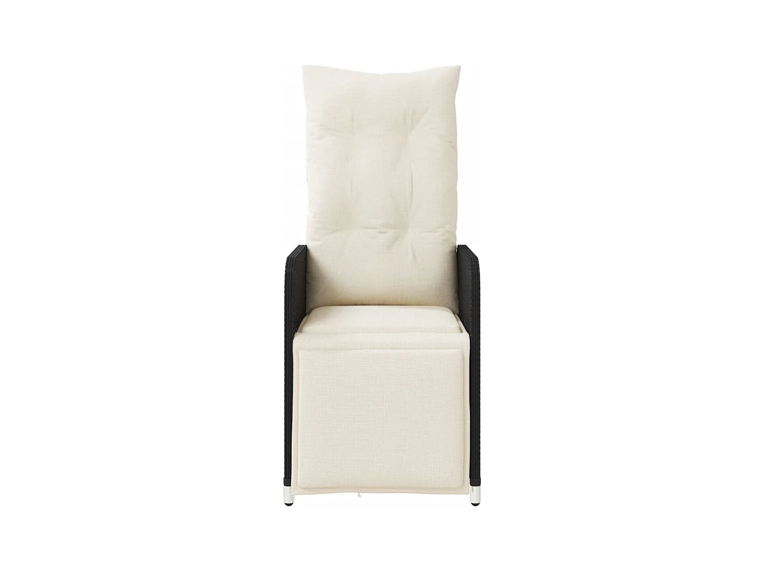 Chaises inclinables de jardin lot de 2 et table résine tressée