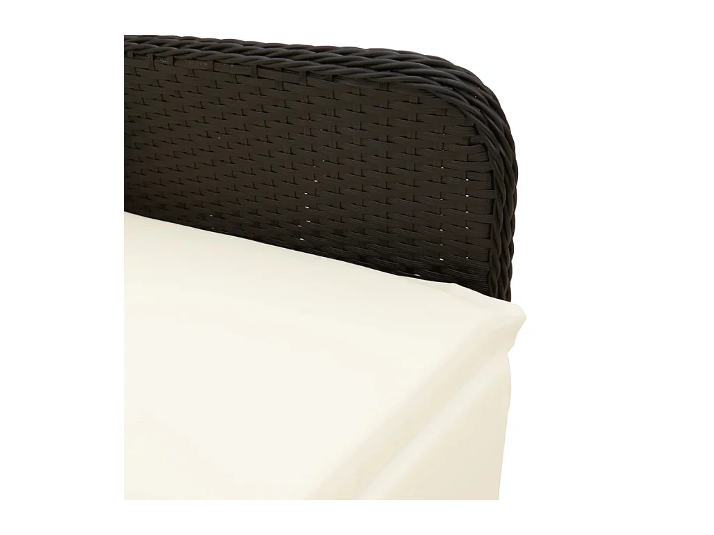 Chaises inclinables de jardin lot de 2 et table résine tressée