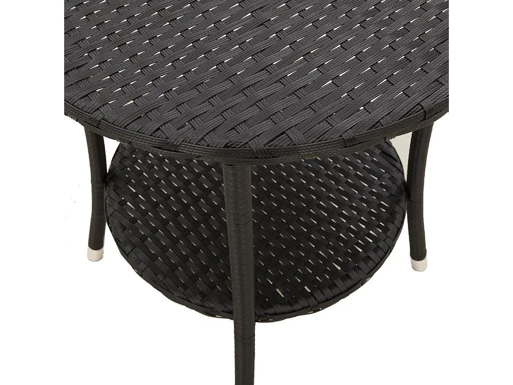 Chaises inclinables de jardin lot de 2 et table résine tressée