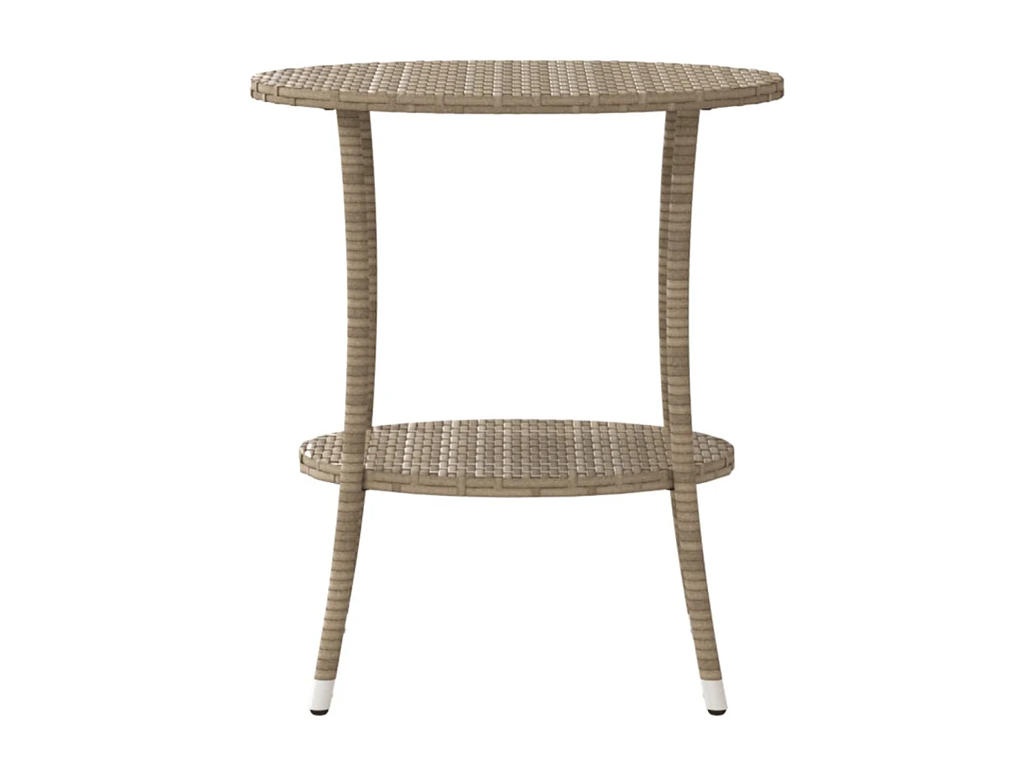 Chaises inclinables de jardin lot de 2 avec table beige rotin