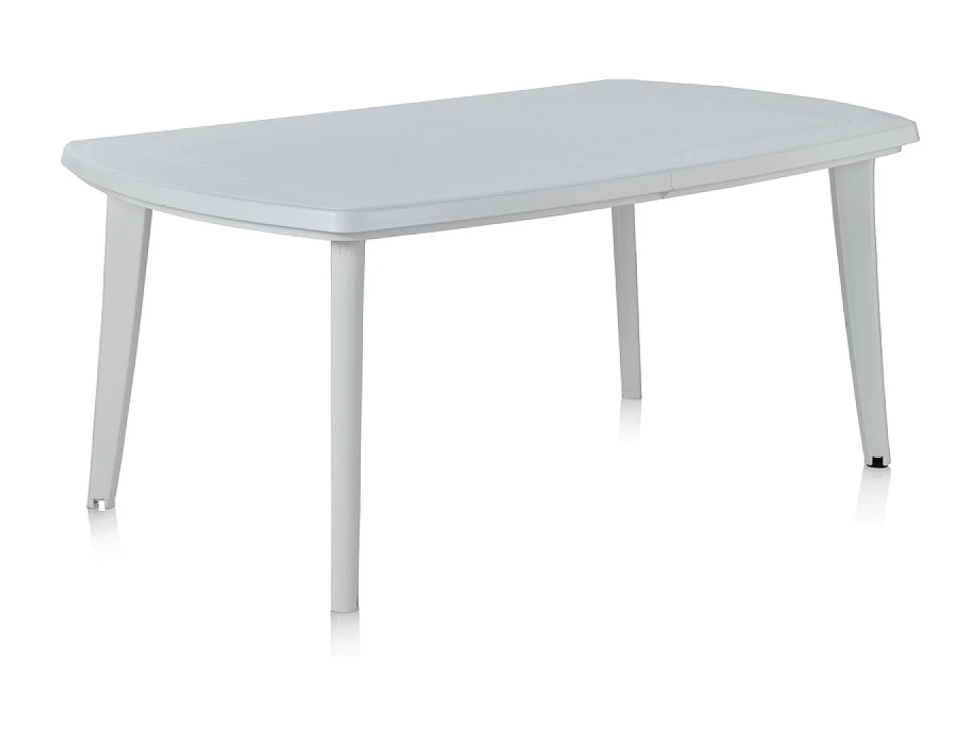 Table extensible 170x90x73cm blanche + 6 chaises ATLANTICA