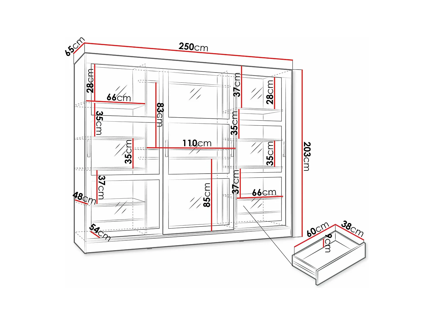 Roupeiro Comfivo 428, 20x25x7cm