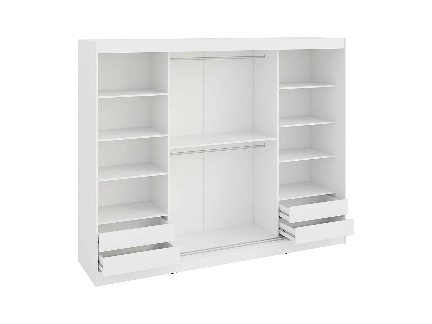 Armoire Comfivo 428, Noir, 203x250x65cm, Portes d'armoire: Coulissantes