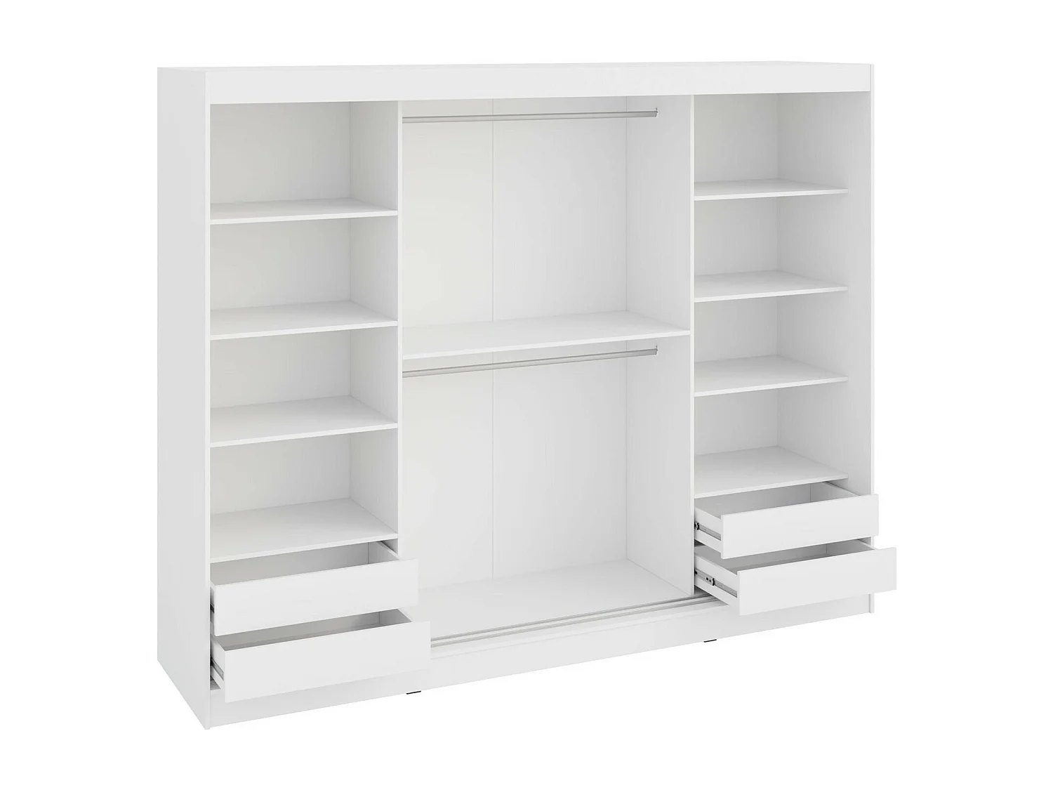 Armario Comfivo 428, Negro, 203x250x65cm, Puertas de armario: Correderas