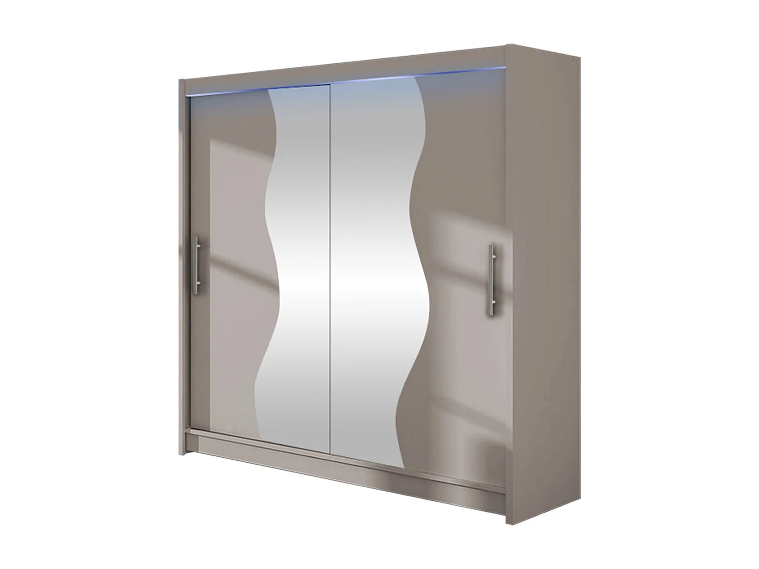 Armoire Closico 126, Cachemire, 215x180x58cm, Portes d'armoire: Coulissantes