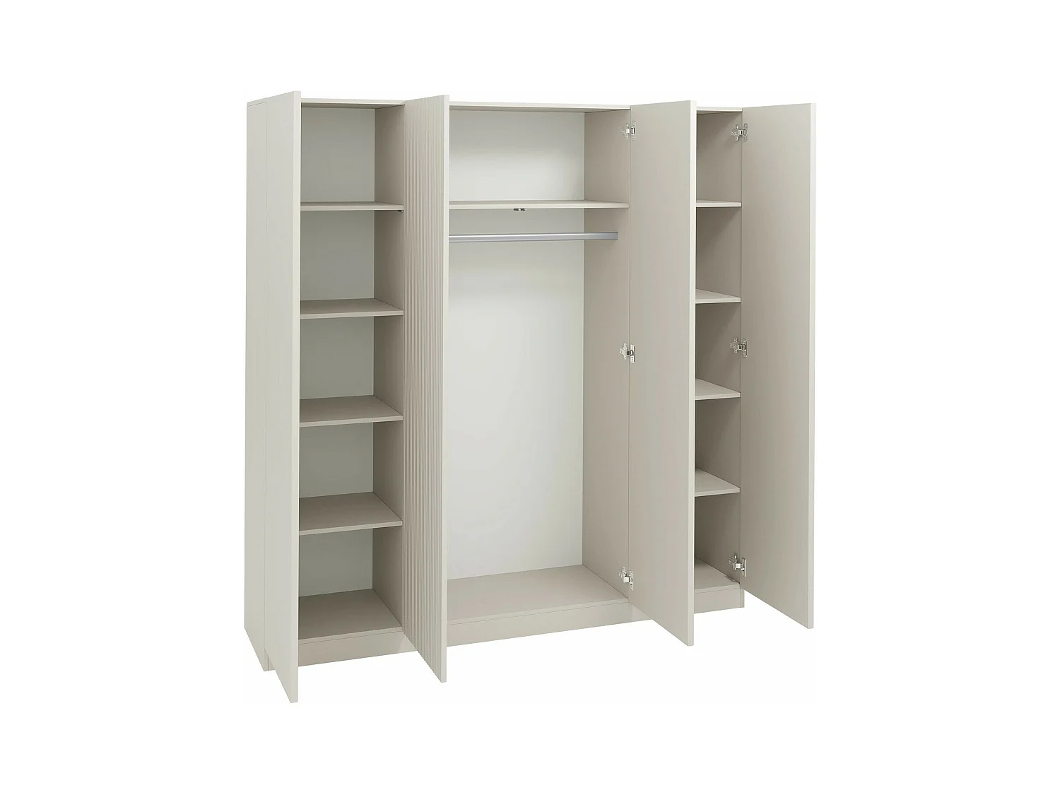 Armario Lunole 107, Cachemira, 220x205x55cm, Puertas de armario: Con bisagras