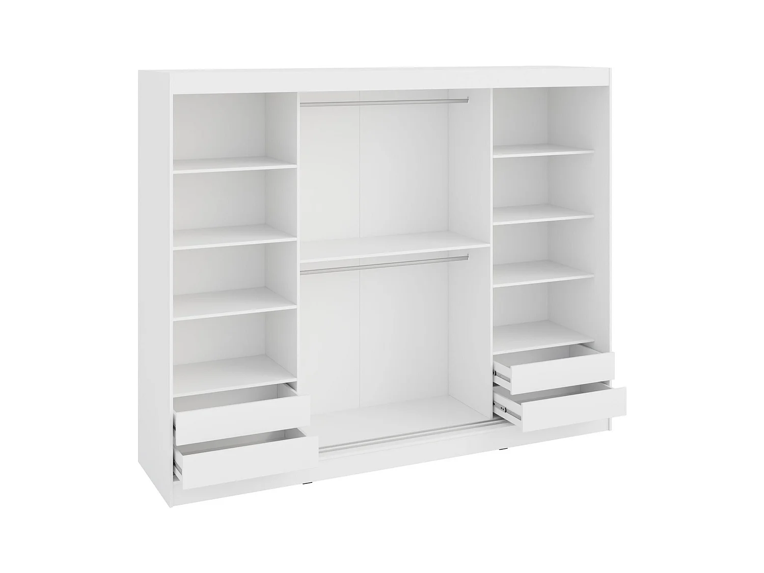 Armoire Comfivo 428, Noir, 203x250x65cm, Portes d'armoire: Coulissantes