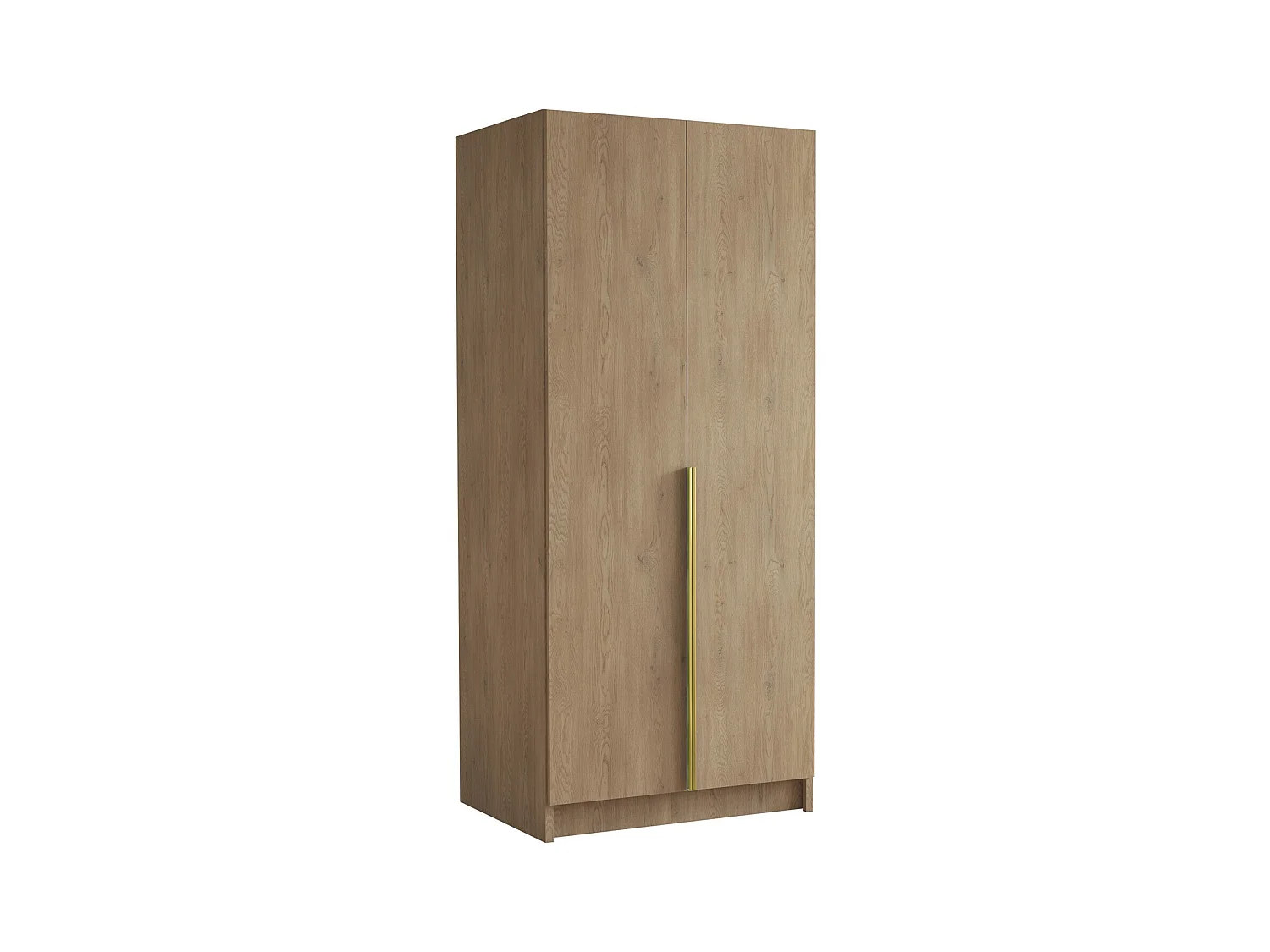 Armario Closico 195, Luminoso madera|Dorado, 215x100x58cm