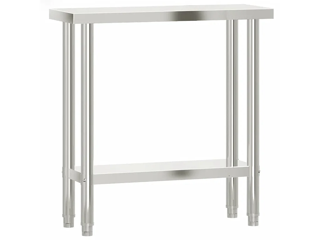 Mesa de trabajo de cocina 82,5x30x85 cm acero inoxidable