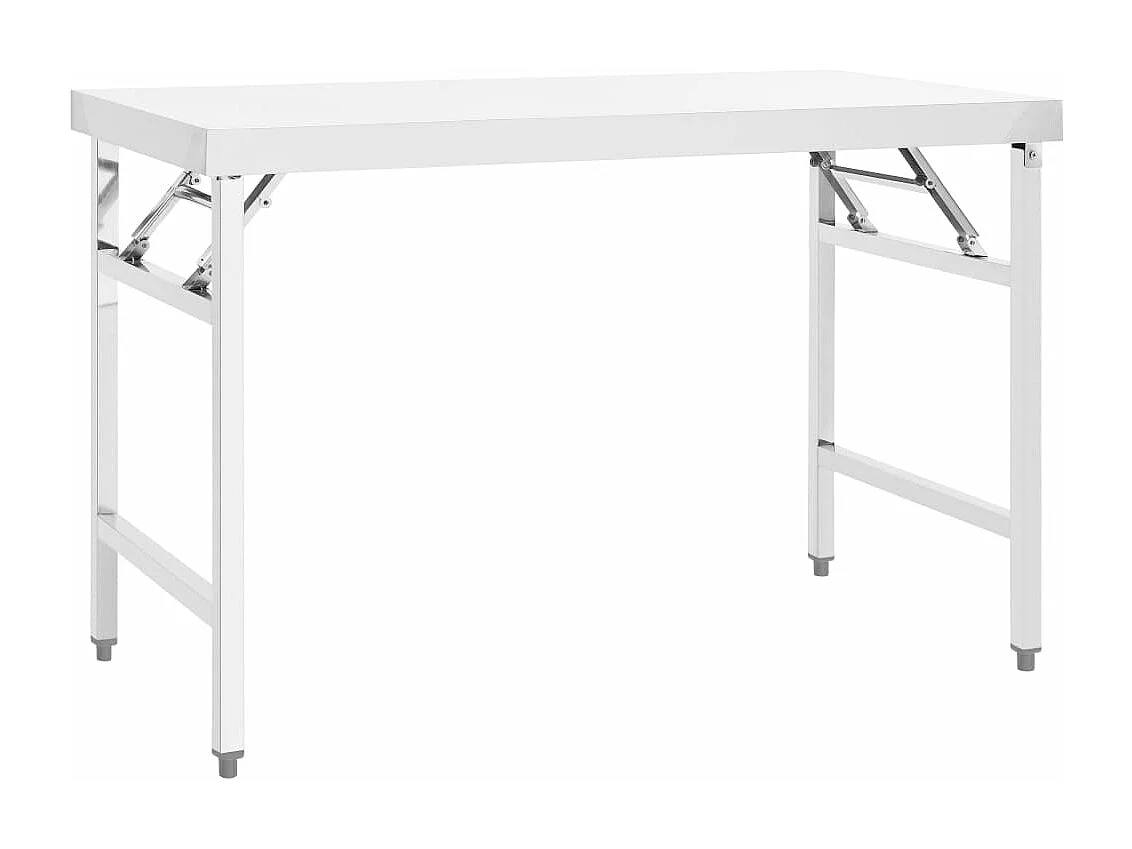Table de travail pliable de cuisine 120x60x80 cm Inox
