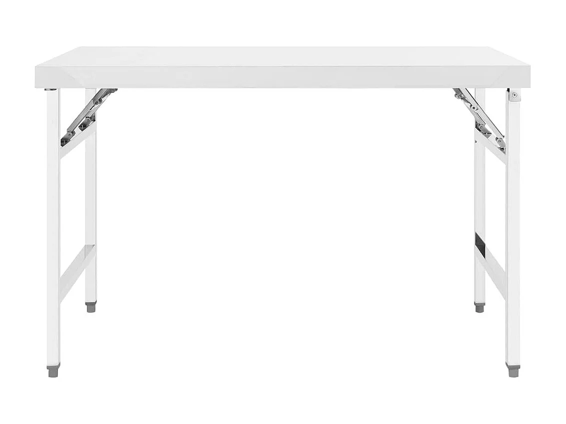 Table de travail pliable de cuisine 120x60x80 cm Inox