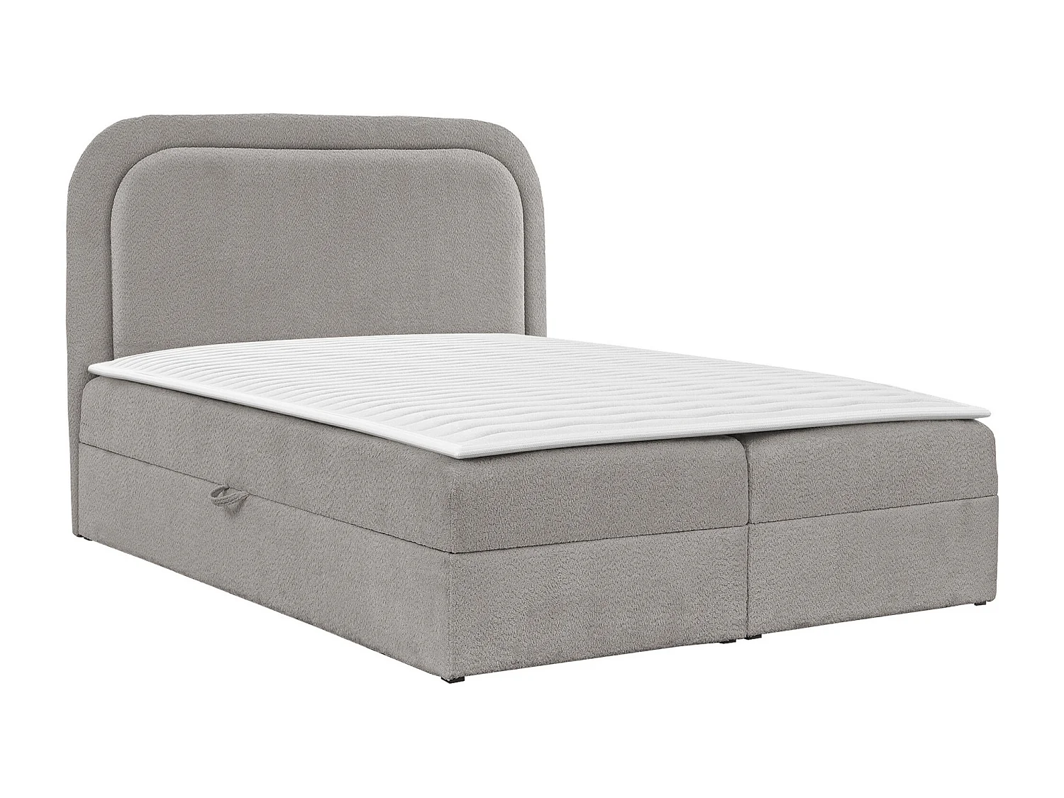 Cama continental Baltimore 197, Continental, Doble, Gris, 200x200, Tapiz, Somieres, 204cm