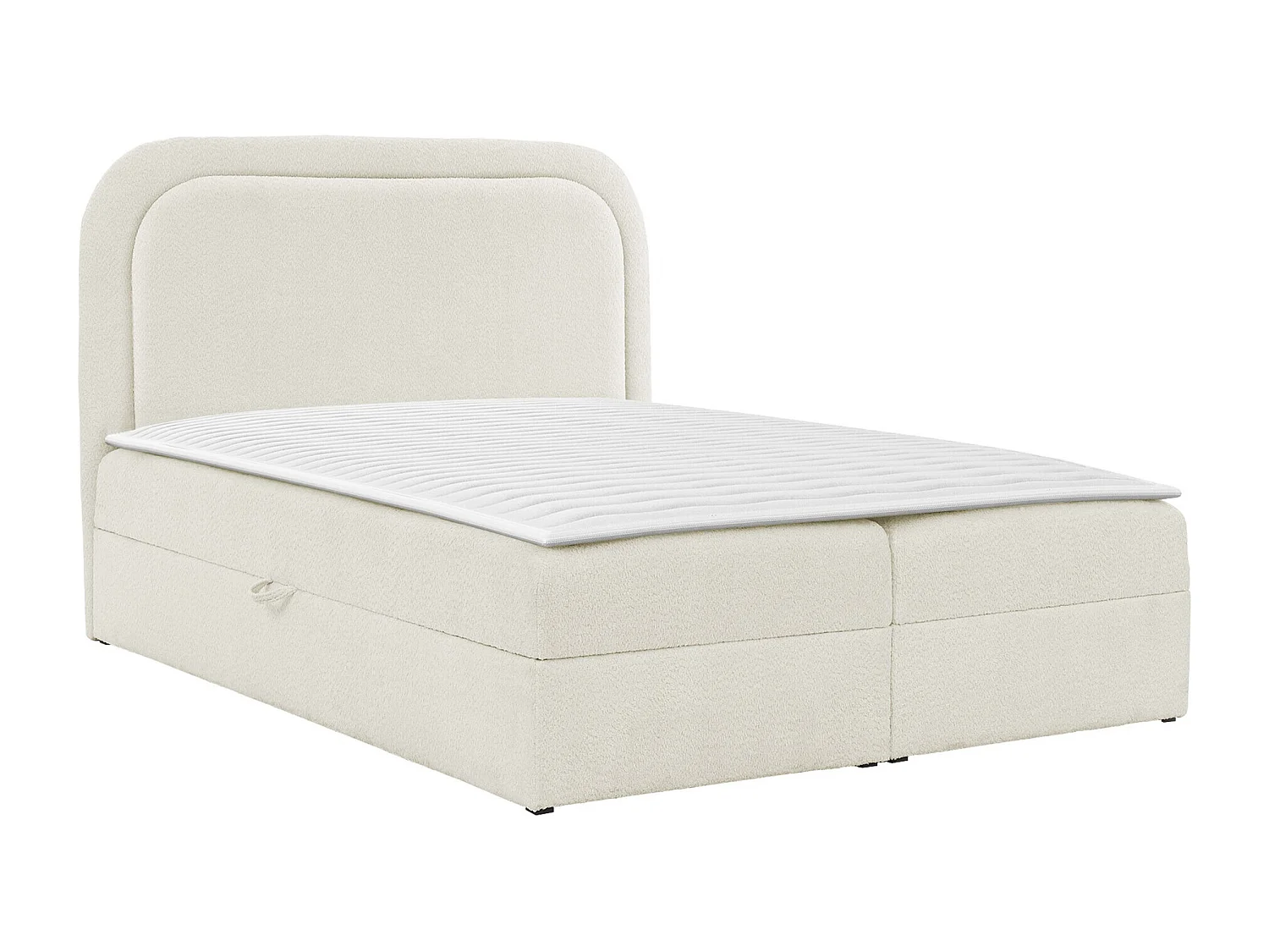 Cama continental Baltimore 197, Continental, Doble, De color marrón claro, 200x200, Tapiz