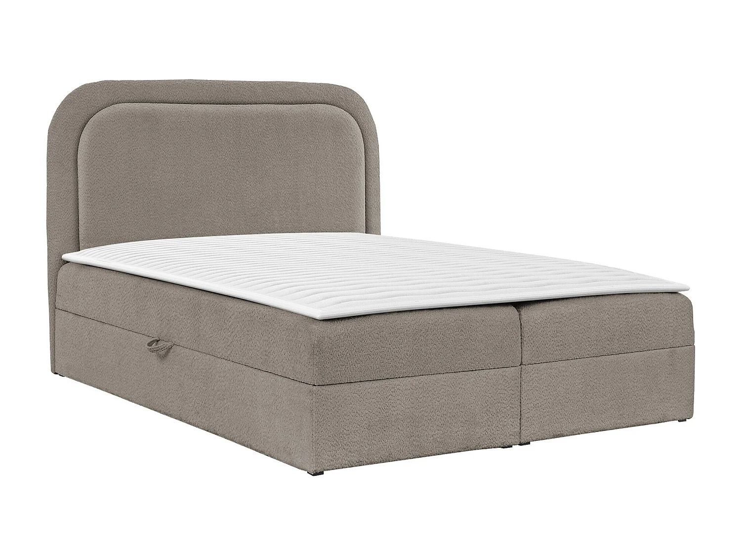Letto continentale Baltimore 197, Doppio, Continentale, Nocciola, 200x200, Arazzo, 204cm