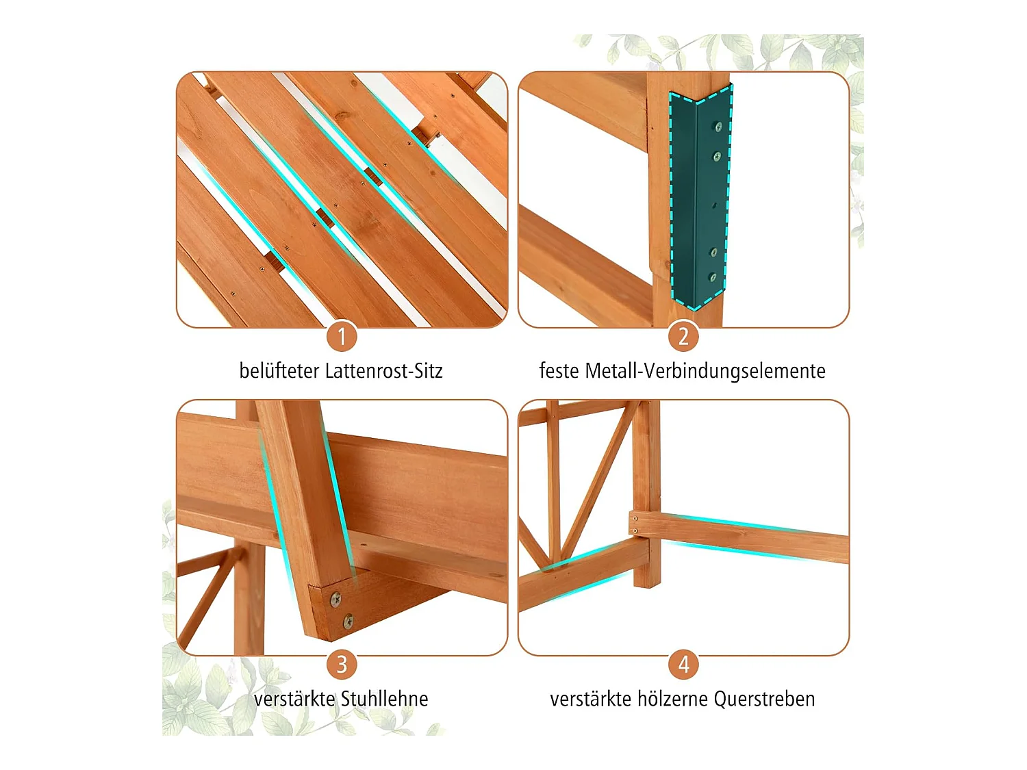 Rozenboog met bank, houten boog voor klimplanten, 2-zits tuinbank met klimhulp, zitbank met rankrooster, klimboog voor tuin, 120 x 58 x 189 cm ZB33820