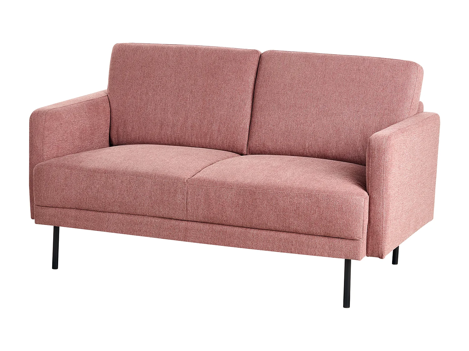 Sofa BREDA Stoff Rosa 2-Sitzer