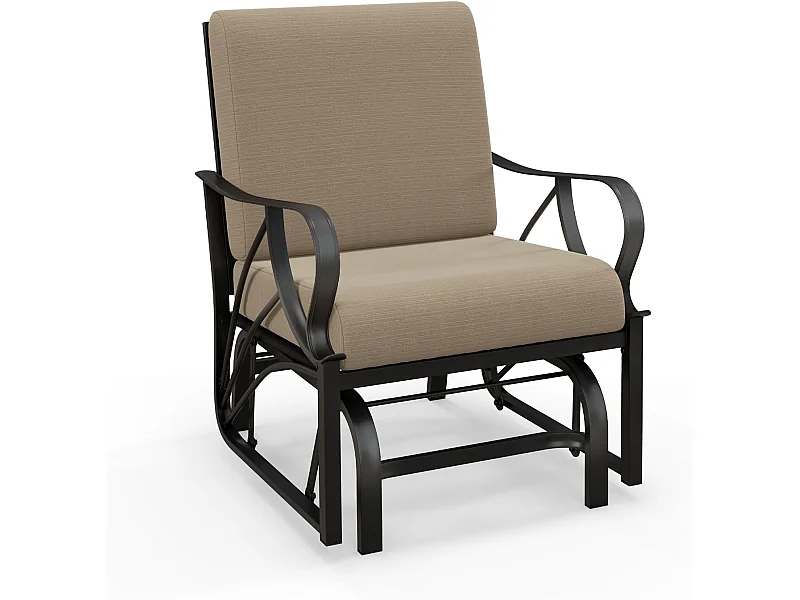 Schommelstoel, metaal, bruin, 73 x 66,5 x 89 cm ZB33392