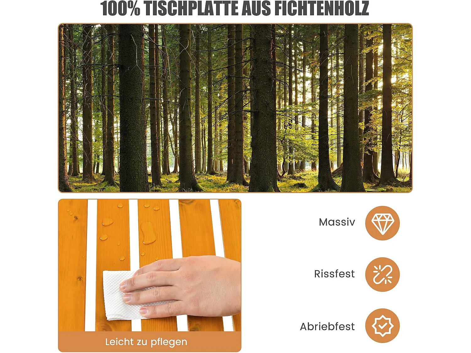 Campingtafel, oprolbare picknicktafel van hout, draagbare multifunctionele outdoortafel met draagtas voor strand, picknicks, vissen en feesten, 69 x 69 x 42 cm