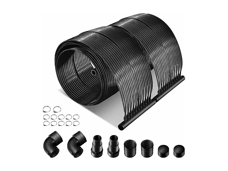 Zonnecollector, zwembadverwarming, 600 x 75 cm, zonneverwarming van uv-bestendig kunststof, zwembadverwarming voor zwembaden tot