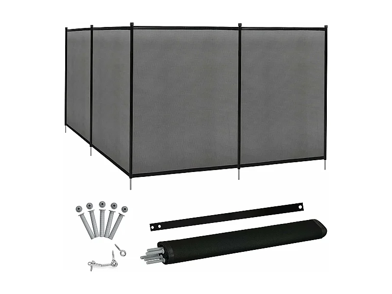 Zwembadhek voor verzonken zwembad, 360 x 125 cm, kinderveilig, zwembadbeschermingsomheining voor zwembad, tuin, complete set, vijverhek