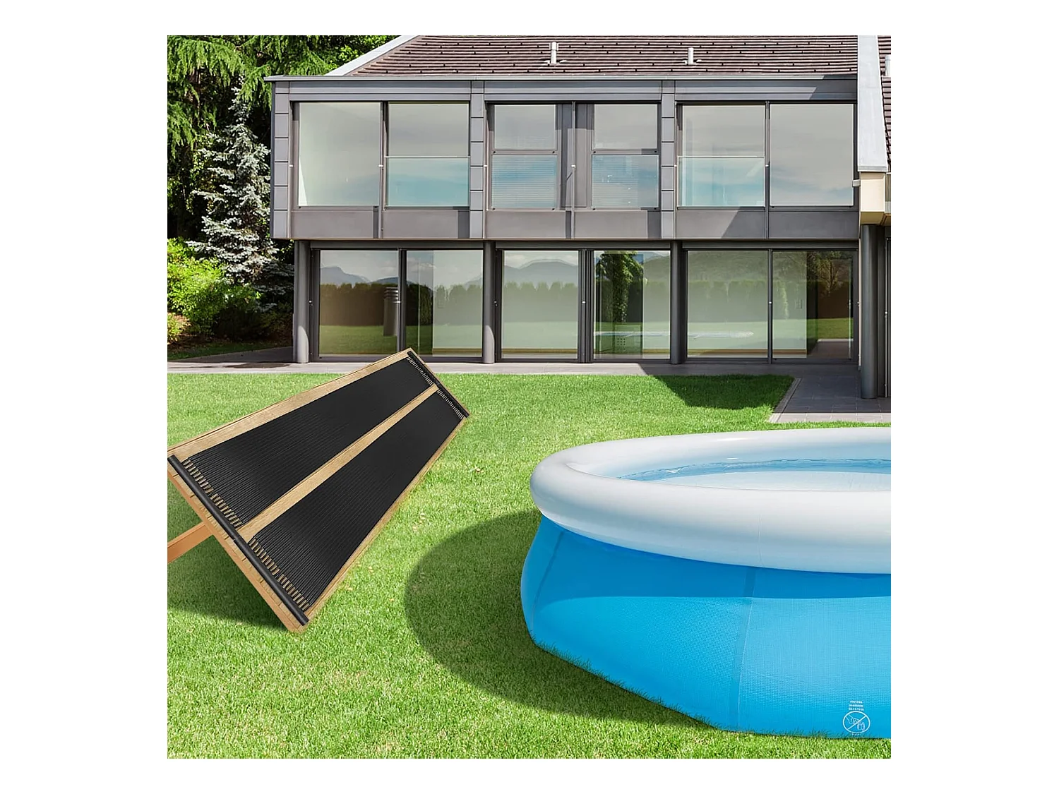 Zonnecollector, zwembadverwarming, 500 x 75 cm, zonneverwarming van uv-bestendig kunststof, zwembadverwarming voor zwembaden tot 21.500 l