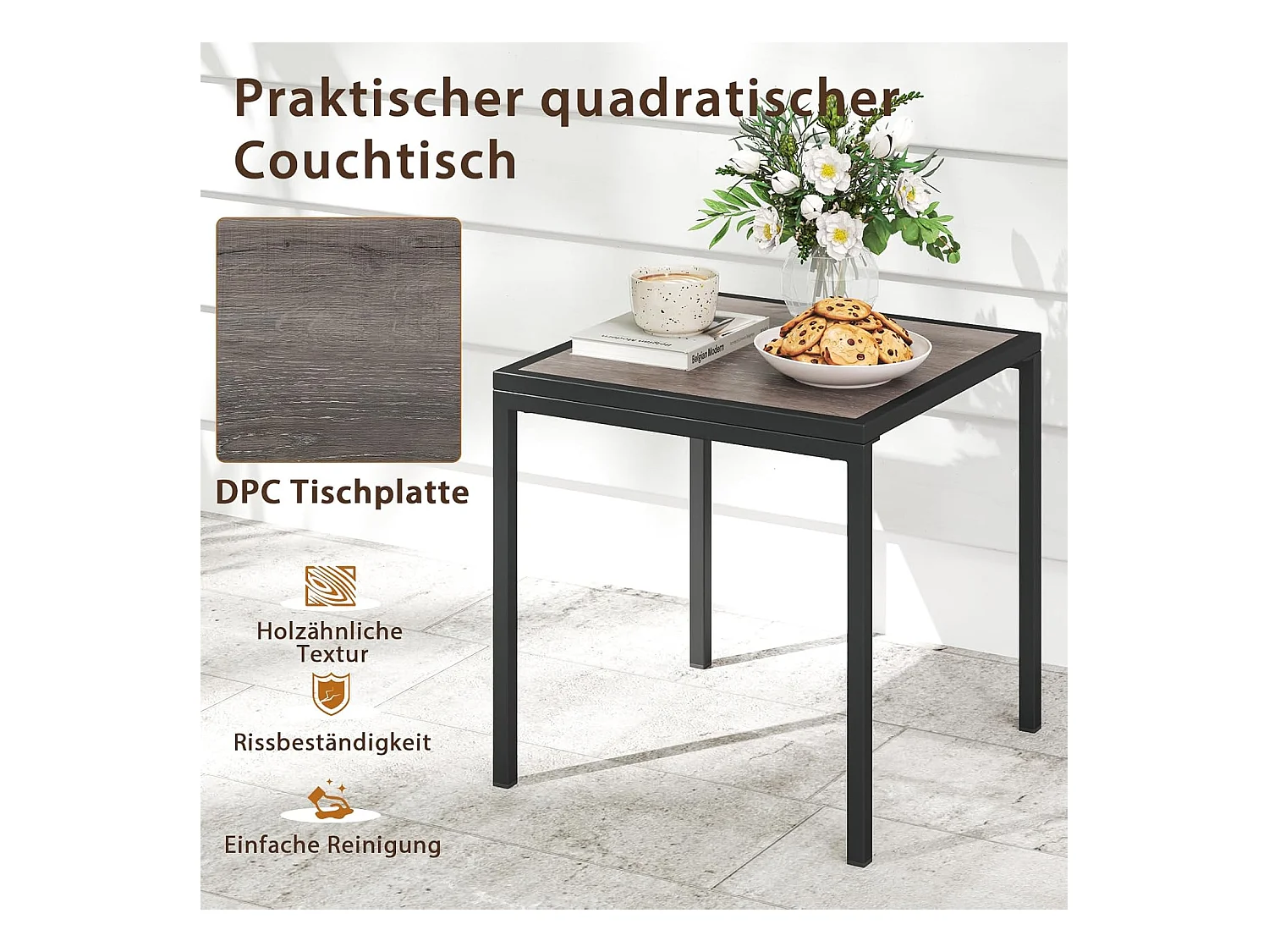 Tuinlounge 3-delig, tuinmeubelset, outdoor lounge met tafel en kussens, terrasmeubels, zitgroep voor tuin, terras, balkon ZB33180