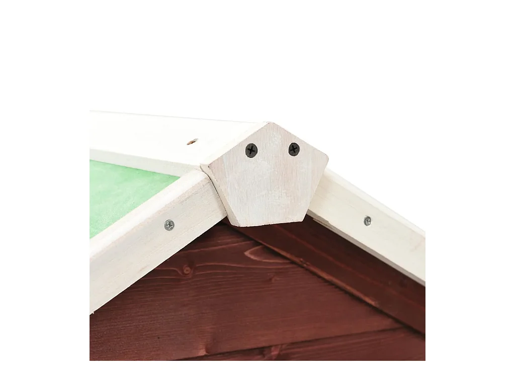 Clapier Moka et blanc 140x63x120 cm Bois de sapin massif