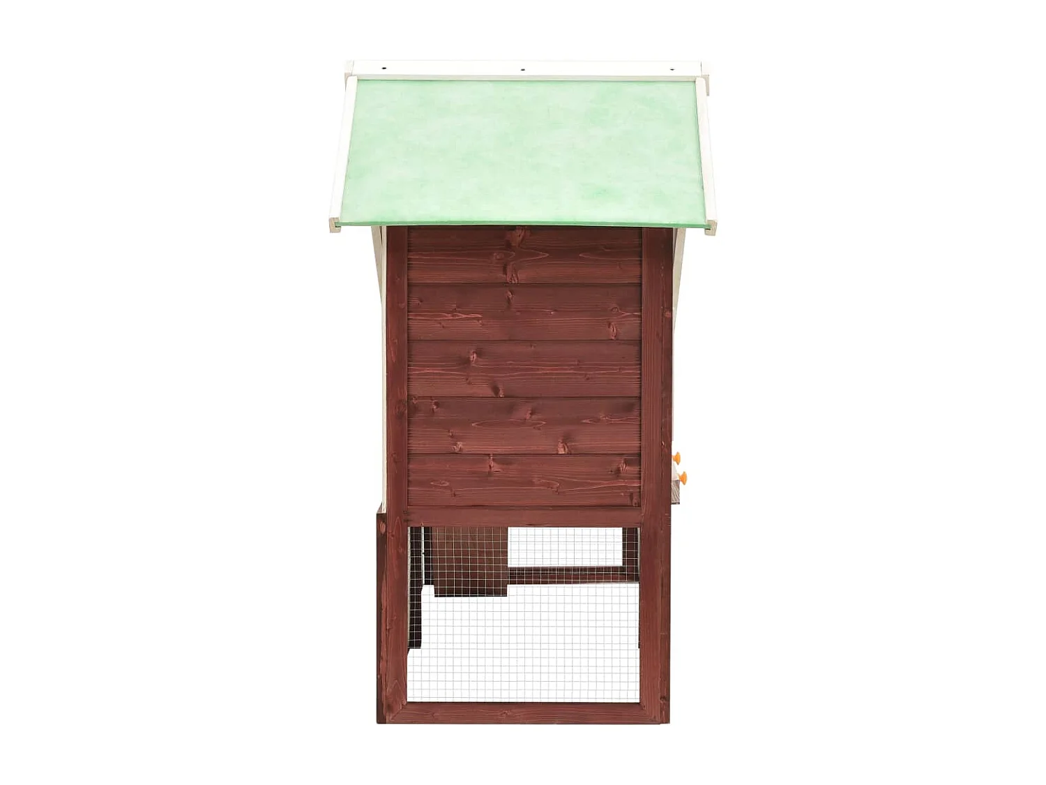 Clapier Moka et blanc 140x63x120 cm Bois de sapin massif