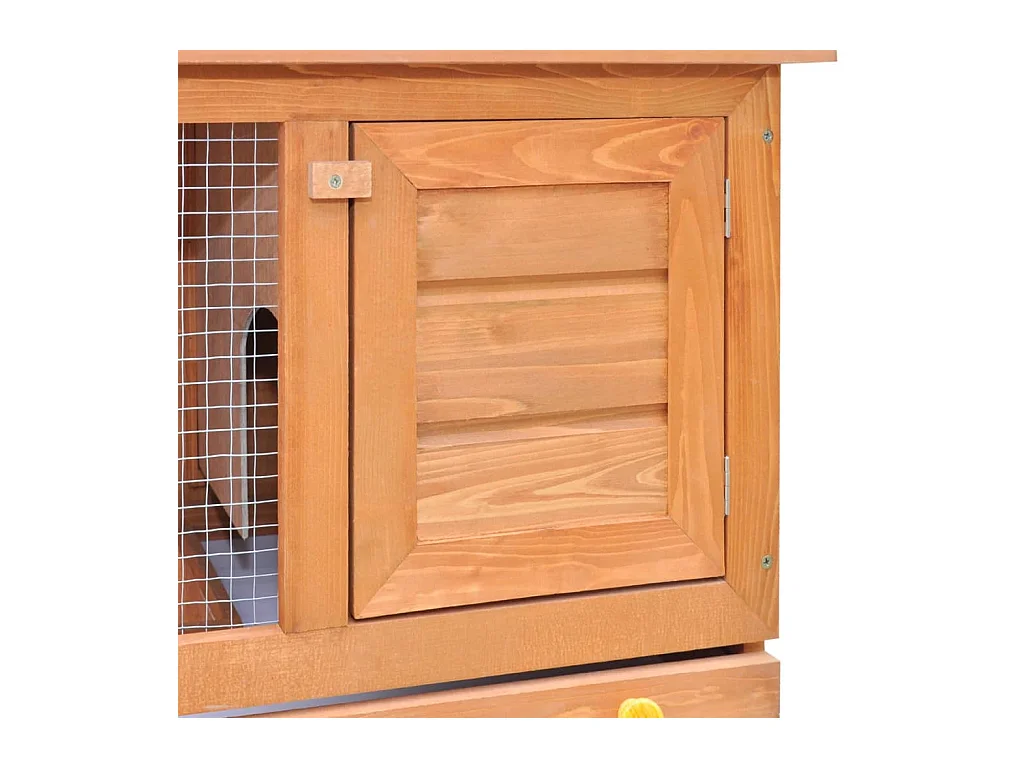 Clapier d'extérieur Enclos pour petits animaux 1 porte Bois