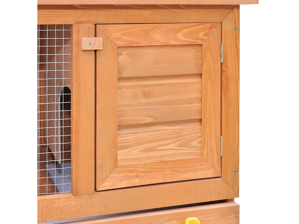 Clapier d'extérieur Enclos pour petits animaux 1 porte Bois