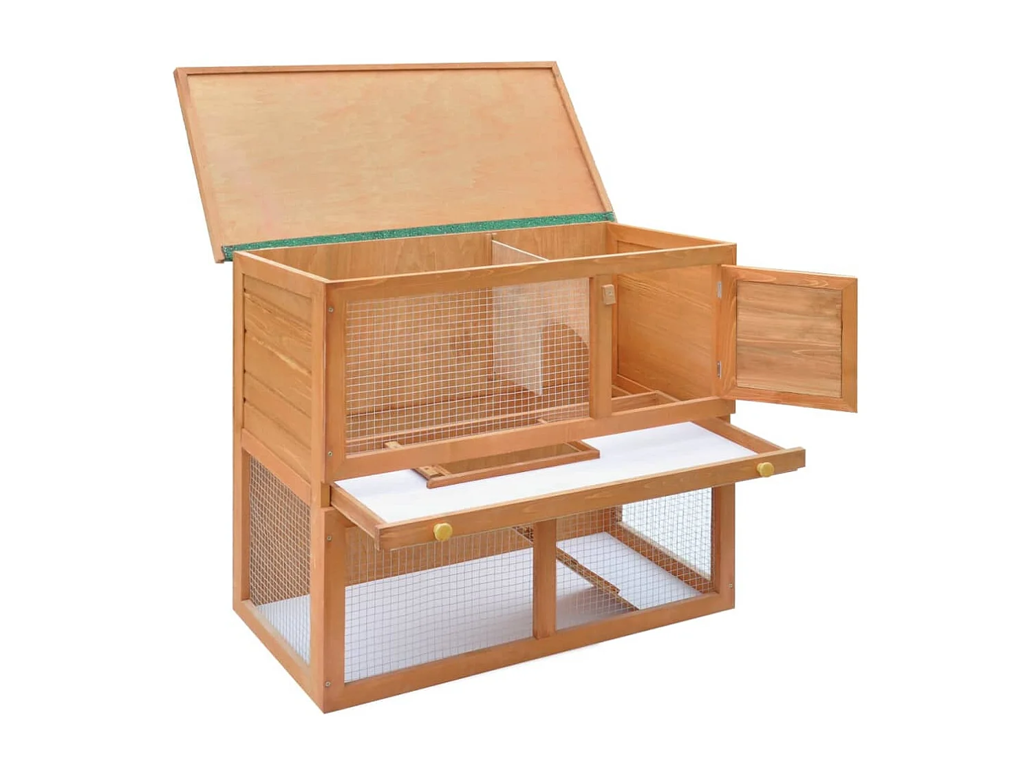 Clapier d'extérieur Enclos pour petits animaux 1 porte Bois