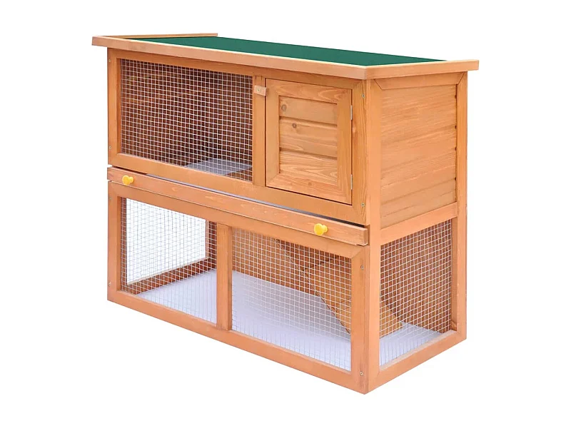 Clapier d'extérieur Enclos pour petits animaux 1 porte Bois