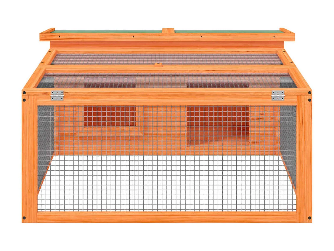 Clapier marron 117,5x97x47,5 cm bois de pin massif