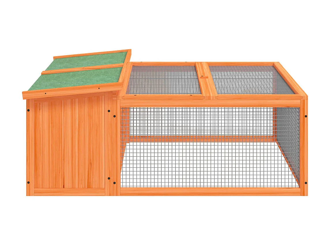 Clapier marron 117,5x97x47,5 cm bois de pin massif