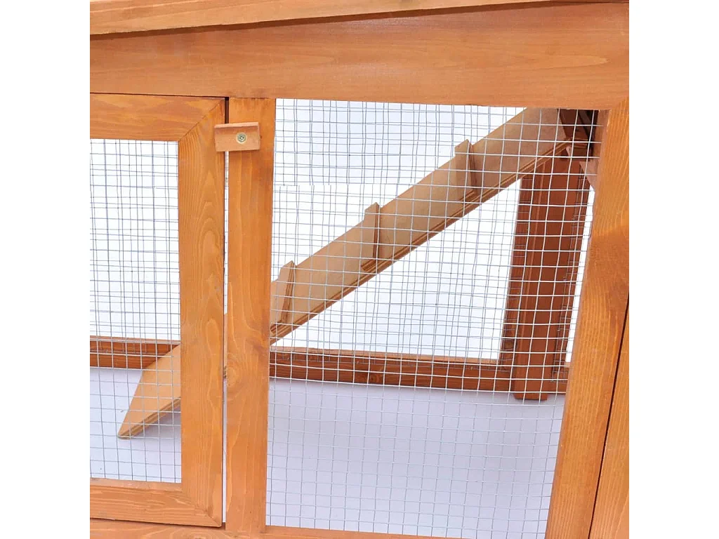 Clapier large pour petits animaux avec toits Bois