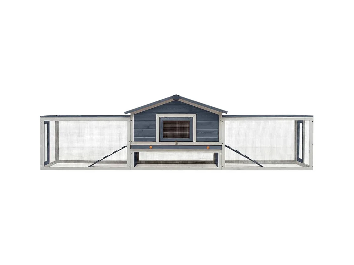 Clapier Gris 310x70x87 cm Pin massif et sapin