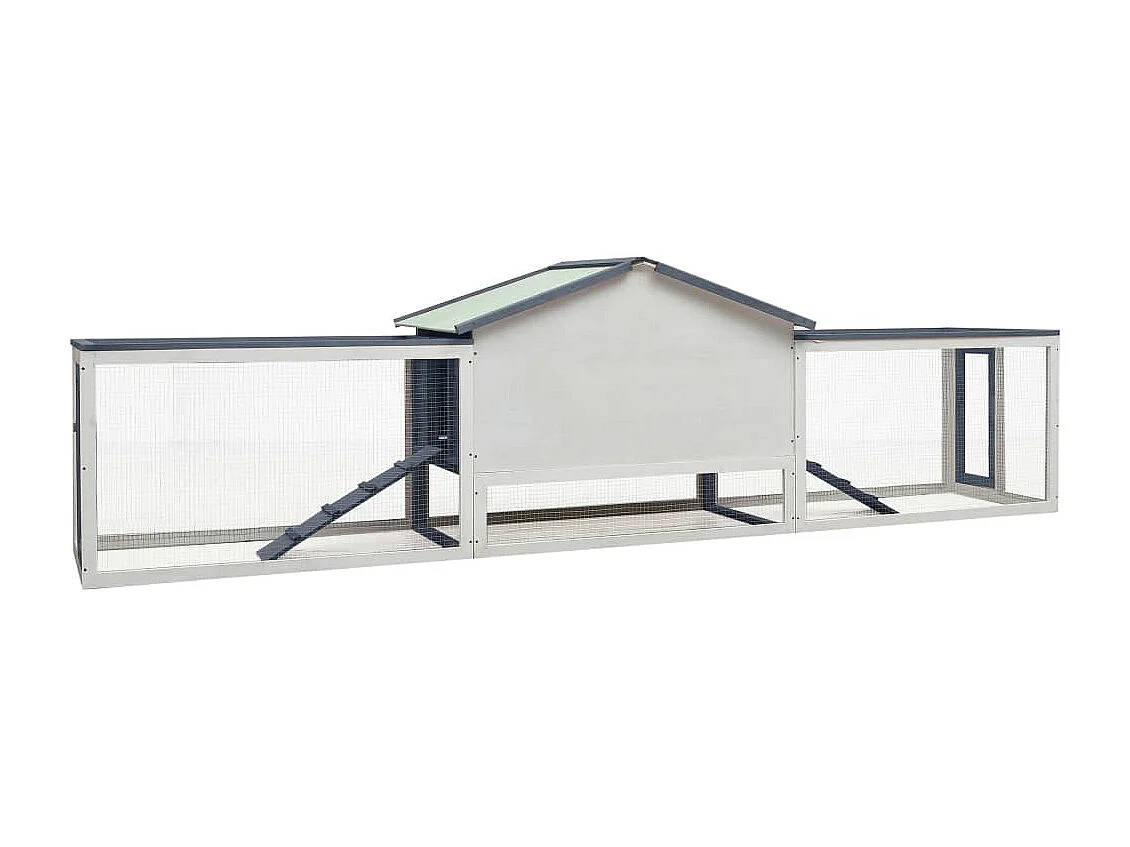 Clapier Gris 310x70x87 cm Pin massif et sapin