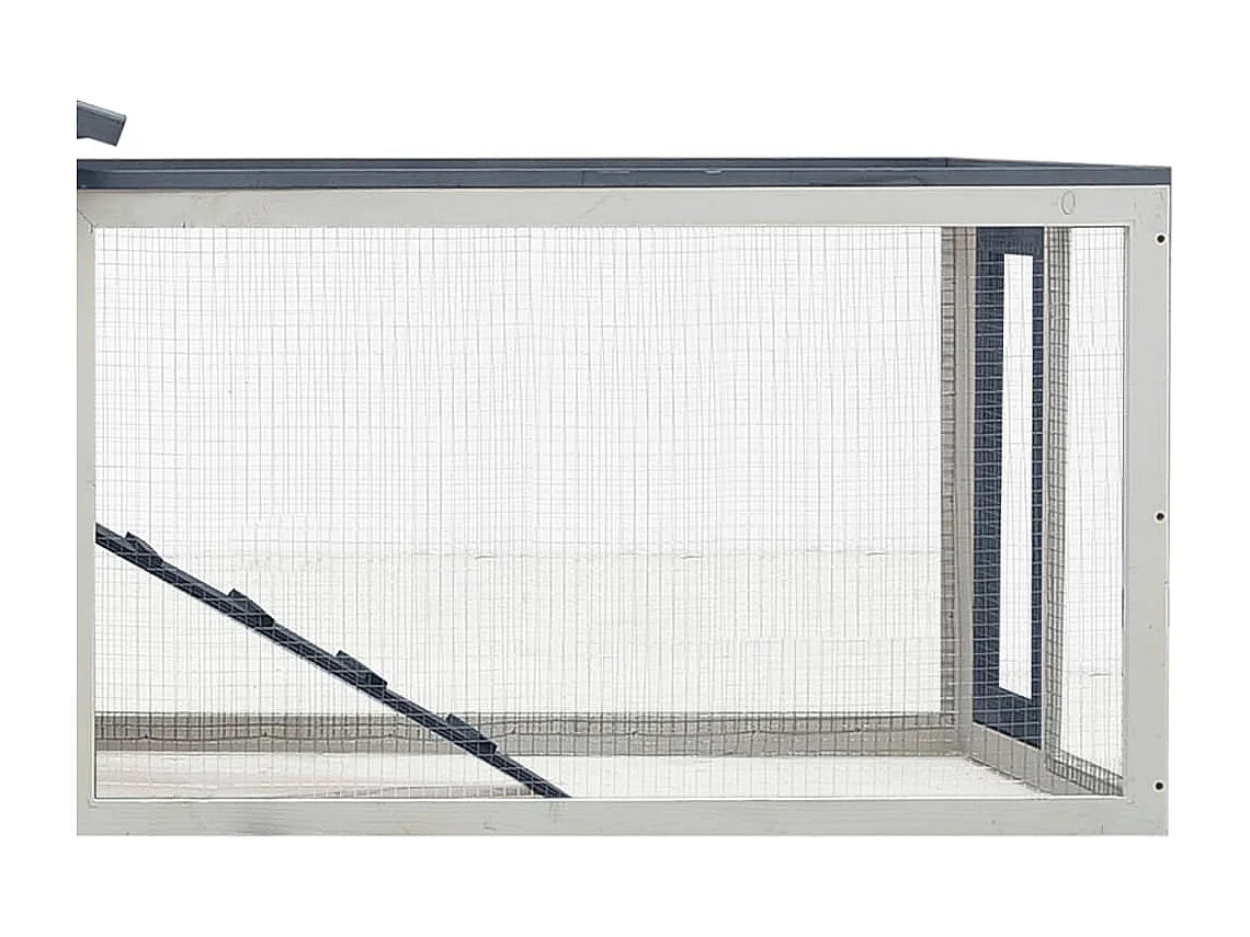 Clapier Gris 310x70x87 cm Pin massif et sapin