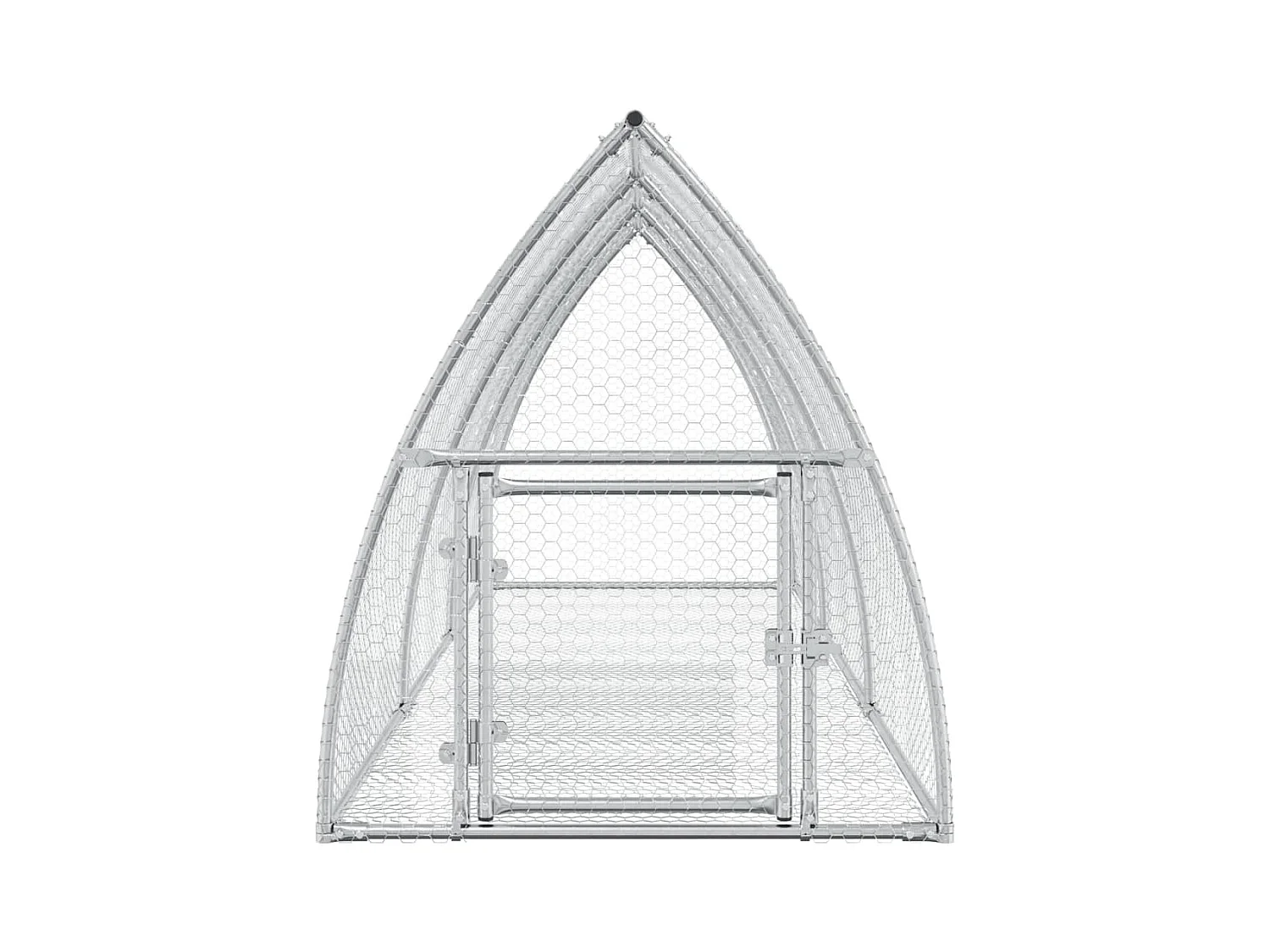 Clapier argenté 300x105x120 cm acier galvanisé